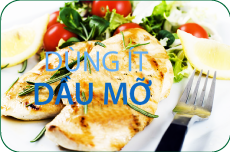 dùng thức ăn ít dầu mỡ